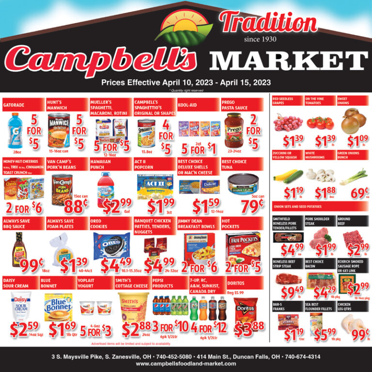 Weekly Ad | Zanesville, OH | Campbell’s Market